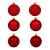 Bolinhas De Natal 5 cm 6 Peças Vermelho P10005 - comprar online
