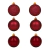 Bolinhas De Natal 5 cm 6 Peças cor vinho P10005 - comprar online