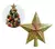 Estrela Ponteira Para Topo De Arvore Natal Dourado 15cm