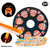 Mangueira Led Neon 2 Segunda Geracao 6mm + Fita de Led 3528S Dobravel 12v 600L rolo com 10mts Laranja