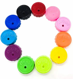 Tapa Drinks con perforacion para sorbete 63mm x 10 unid