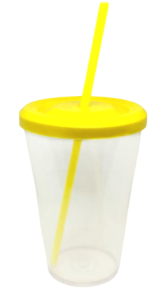 Vaso Acrilico 475cc con tapa y sorbete x 10 unid - comprar online