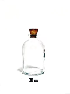 Vial 30cc con corcho por 10 unid