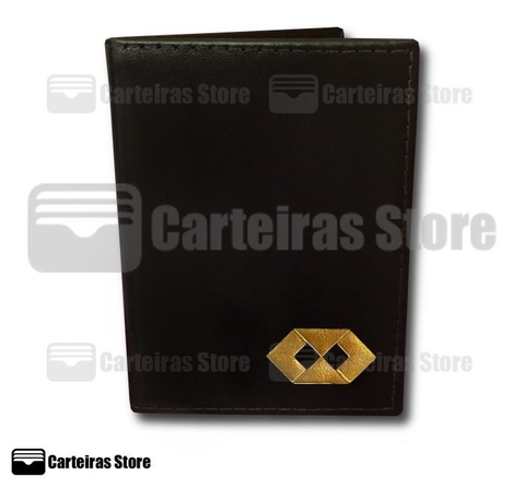 Carteira porta Documento em couro Administração (CRA Dourado)