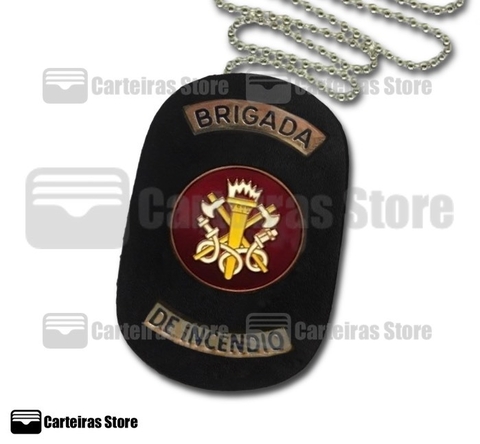 Distintivo em couro Brigada de Incêndio (Brasão redondo)