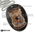 Distintivo Comprido em couro Vigilante Patrimonial (República comprido/Detalhe preto)
