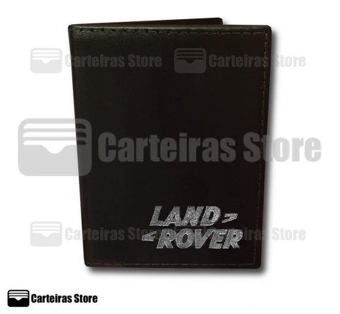Carteira porta Documento em couro Land Rover (Logo Prateado)
