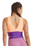Imagem do TOP CROPPED 2 EM 1 COMPRESS / LILAS MELISSA/LARANJA ENERGIA CAJUBRASIL