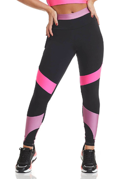 LEGGING NAKAY COMPRESS / PRETO E PINK CAJUBRASIL - BE Fitness store