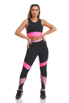 LEGGING NAKAY COMPRESS / PRETO E PINK CAJUBRASIL - comprar online