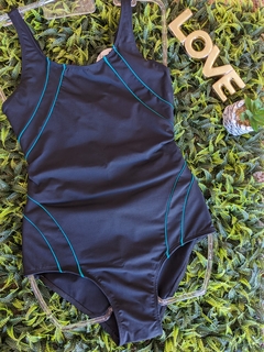 Imagem do MAIO NATAÇÃO PRETO COM VERDE ÁGUA