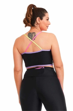 Imagem do TOP CROPPED ATLETIKA COLORS / PRETO CAJUBRASIL