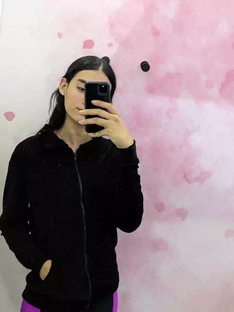 JAQUETA VELUDO PRETA 1713