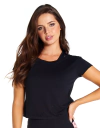 BLUSA MANGA CURTA LUCKY PRETO PRETO VESTEM