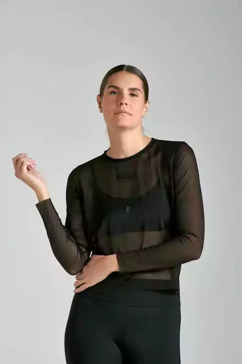 CAMISETA LARULP WANDA TULE PRETO