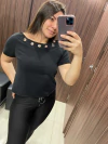 BLUSA MANGA CURTA MOVIE PRETO VESTEM