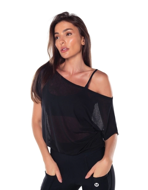 BLUSA MANGA CURTA OFF SHOULDER LUNA - 029024 - C0002 - PRETO - VESTEM
