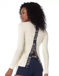 BLUSA MANGA LONGA DRY FIT SELENITA OFF WHITE/ECRU VESTEM - BE Fitness store