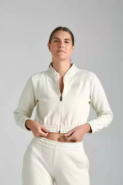 JAQUETA LARULP NINA URBAN MOLETOM NUDE BASE