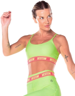 TOP ELÁSTICO PERSONALIZADO HERA - 030650 - C0009 - AMARELO NEON - VESTEM