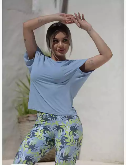 BLUSA DRY FIT MANGA CURTA ESPARTA - 017815 - C0244 - AZUL GAROA VESTEM