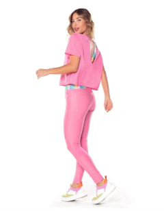 BLUSA MANGA CURTA DAISY - 029238 - C0504 - ROSA CANDY - VESTEM - BE Fitness store