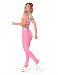 TOP ASSIMÉTRICO DAISY - 026610 - C0504 - ROSA CANDY - VESTEM - BE Fitness store