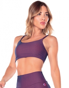 TOP ALÇAS FINAS FIT - 032180 - C0457 - MARINHO ESCURIDAO/ROSA ELECTRA - VESTEM - BE Fitness store