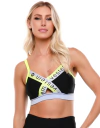 TOP MIDTOWN PRETO COM AMARELO NEON E AZUL GAROA PRETO VESTEM
