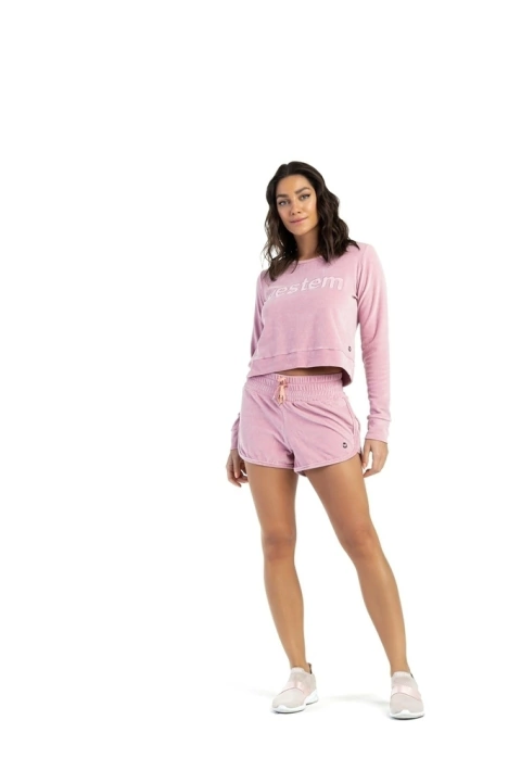 BLUSA MANGA LONGA WASHIGTON ROSA ROMANCE VESTEM