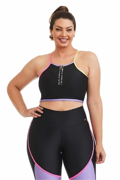 TOP CROPPED ATLETIKA COLORS / PRETO CAJUBRASIL - loja online