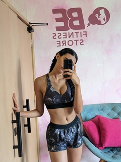 CONJUNTO SHORTS E TOP NATALIA - 021963 - E1270 - MARMORIZADO VESTEM