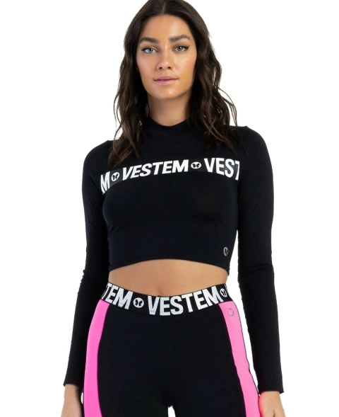 BLUSA DRY FIT MANGA LONGA OREGON PRETO VESTEM