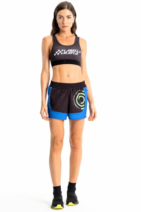 CONJ. TOP+SHORT DOPAMINA 25752 PRETO LABELLAMAFIA