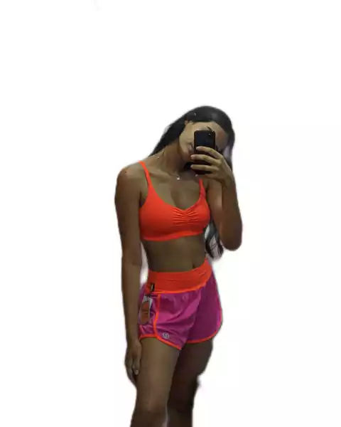 CONJUNTO BEACH ROSA COM LARANJA NEON LABRUN