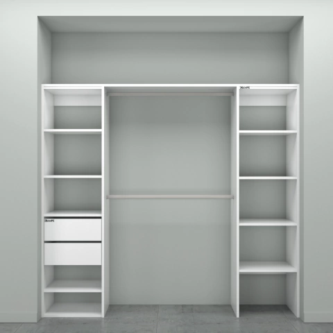 Interior de placard modulado con torres