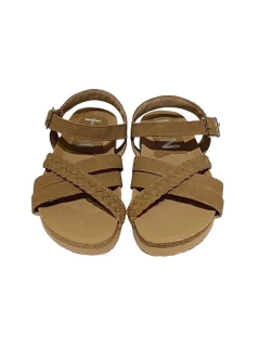SANDALIA HUILEN UMMA FAJA CRUZADA CON HEBILLA 27-36 CAMEL (HUUMMA/1CA) - comprar online