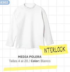 MEDIA POLERA GEPETTO M/L BLANCA UNISEX (GT258302)