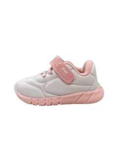 ZAPATILLA KIDY URBANA CON ABROJO Y ELASTICO 18-23 BLANCO ROSA (KD61007BRS)