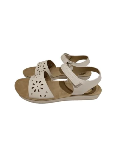 SANDALIA MARCEL BAJA FAJA CALADA FLORES ABROJO 27-30 BLANCO (MGUADA/1BL)