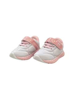 ZAPATILLA KIDY URBANA CON ABROJO Y ELASTICO 18-23 BLANCO ROSA (KD61007BRS) - comprar online