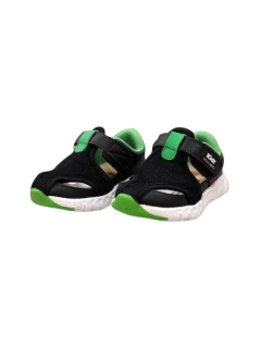 ZAPATILLA KIDY SPORT ABIERTA CON ABROJO 18-23 NEGRO VERDE (KD60008NVE) - comprar online