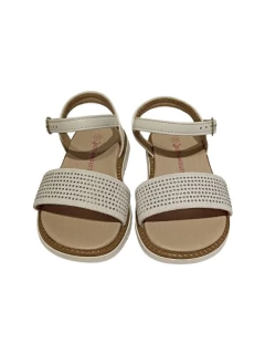 SANDALIA BOTANGUITA MYKONOS FAJA CON BRILLO Y HEBILLA 24-26 BLANCO (BOMYKOBL) - comprar online