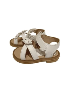 SANDALIA HUILEN 2 ABROJOS FLOR VESTIR SINTETICO 18-20 BLANCO (HUBARIBL)