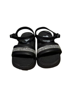 SANDALIA MOLEKINHA FAJA CON PERLAS Y HEBILLA 21-26 NEGRO (MK3113N)