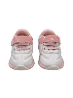 ZAPATILLA KIDY URBANA CON ABROJO Y ELASTICO 18-23 BLANCO ROSA (KD61007BRS) en internet