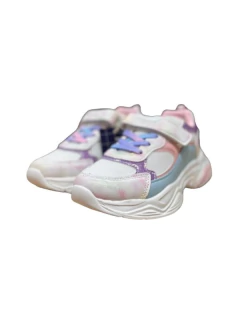 ZAPATILLA MARCEL NIZA DEPORTIVA ABROJO SINTETICO ELASTICO 27-36 BLANCO ROSA (MNIZ/1BRS)