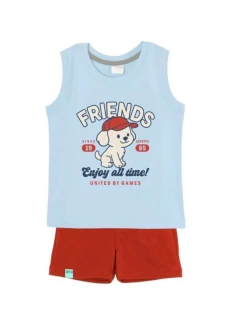 CONJUNTO GEPETTO MUSCULOSA Y SHORT PEQUE (GT283342) en internet