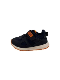 ZAPATILLA KLIN DEPORTIVA ABROJO Y CORDON ELASTIZADO 19-23 AZUL NARANJA (KL4531ANA)