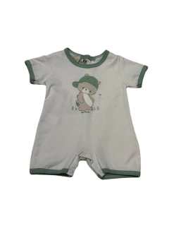 ENTERITO PICOLO M/C BEBE ESTAMPA OSO CON GORRA (PC2676464)